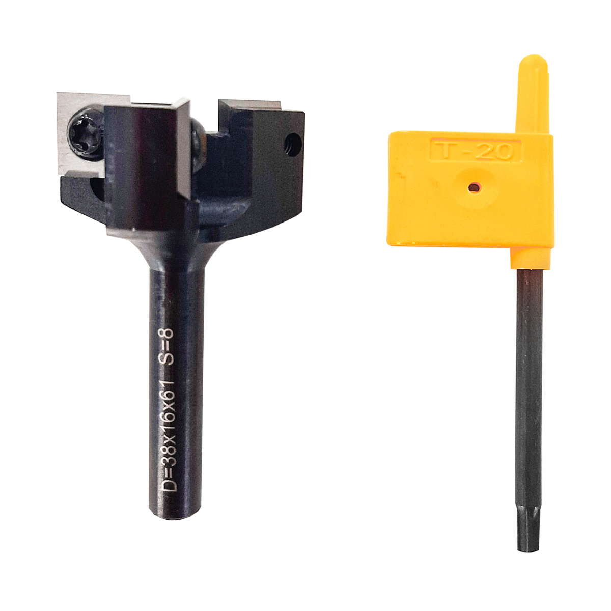 Фреза для выравнивания дна Z3 DELTA TOOLS со сменными ножами (12х12х1,5) D=38 I=16 L=61 S=8 OB000128 фото